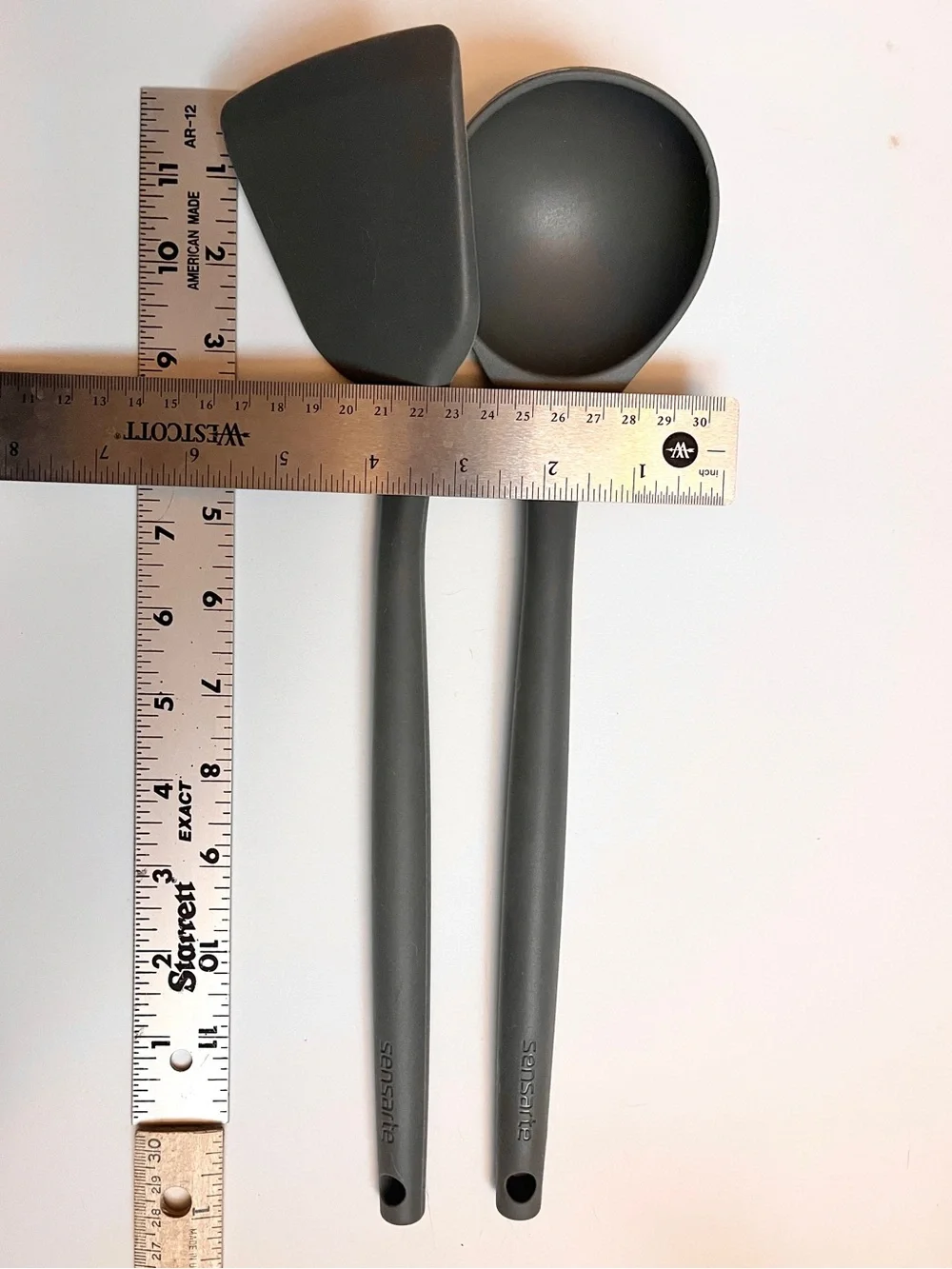 Silicone Spatula and Ladle Set - 2-Piece By Sensarte Grey NWOT